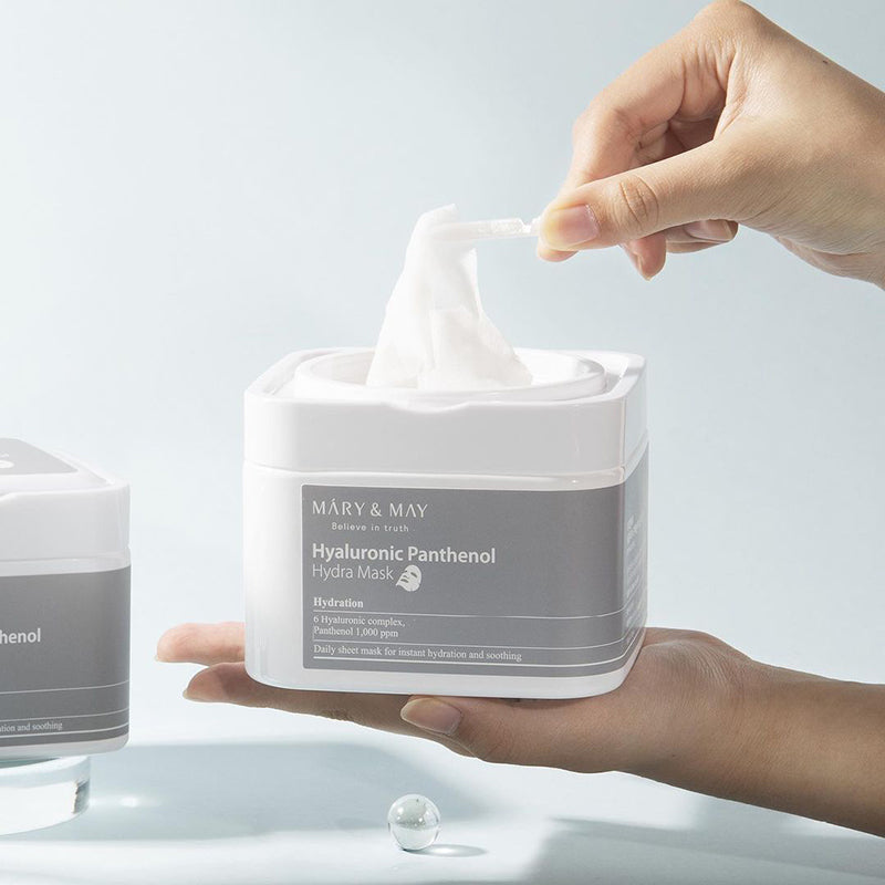 Mặt Nạ Mary and May Hyaluronic Panthenol Hydra Mask Pack 30 Miếng MARY & MAY Hyaluronic Panthenol Hydra Mask – Korean-Skincare
