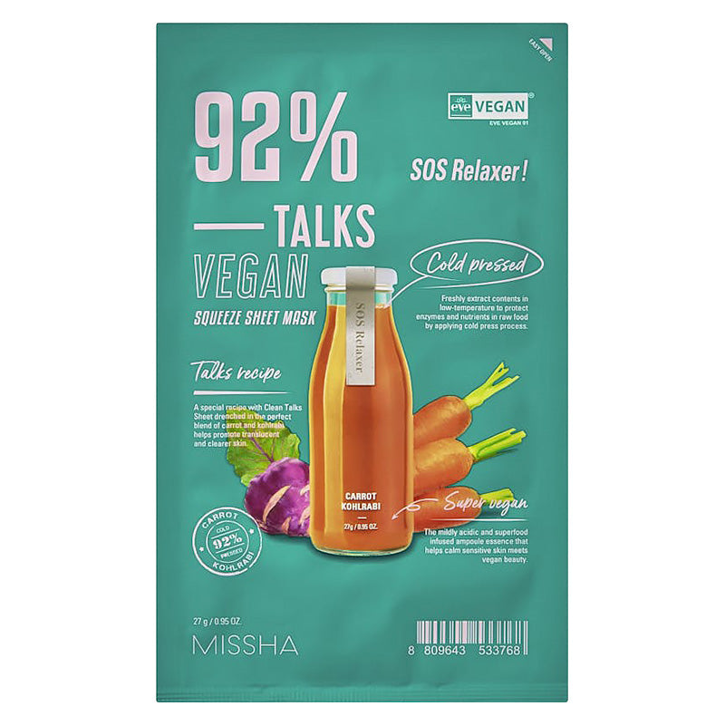 Talks Vegan Squeeze Sheet Mask