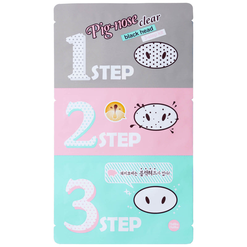 Holika Holika Holika Holika Pig Nose clear black head 3 Step kit - Korean-Skincare