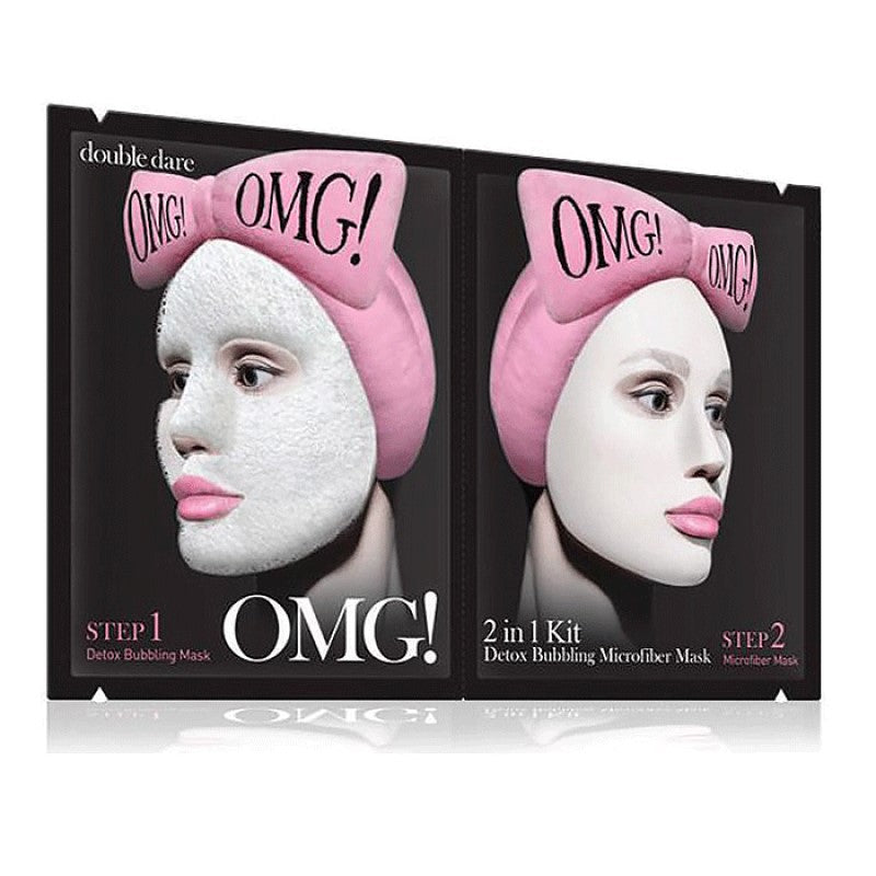 Double Dare OMG! 2 in 1 KIT Detox Bubbling Microfiber Mask - Korean-Skincare