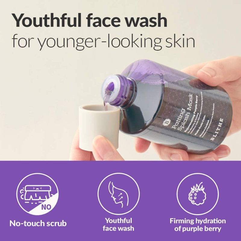 Blithe Patting Splash Mask Rejuvenating Purple Berry - Korean-Skincare