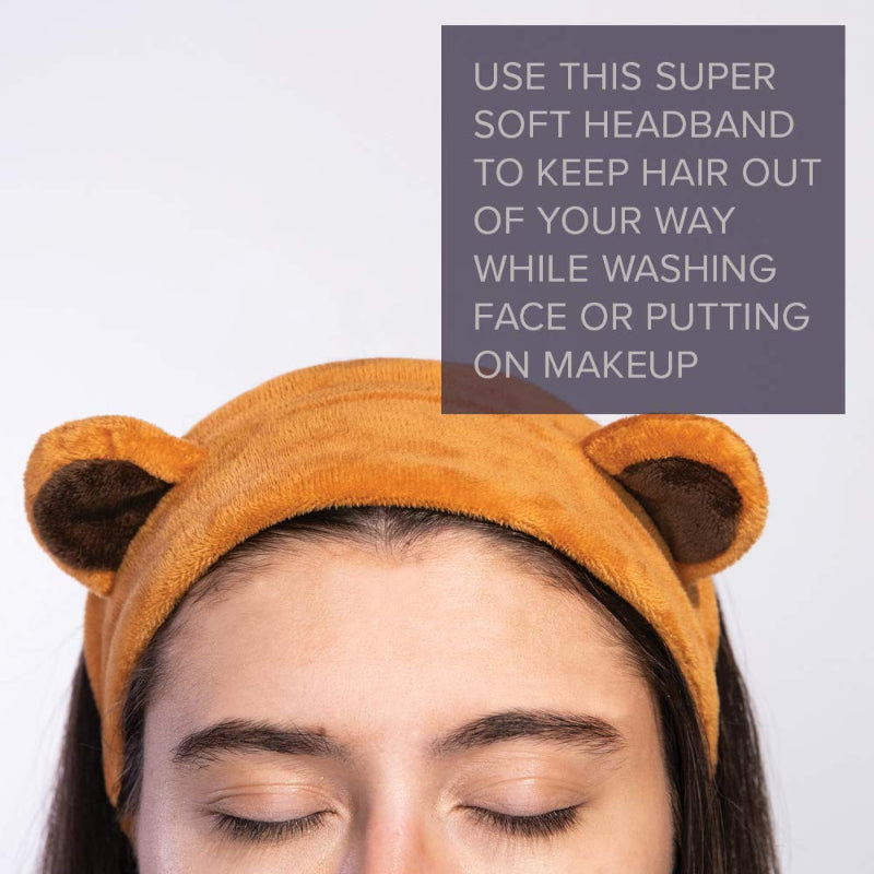  Brown Bear Headband - Korean-Skincare