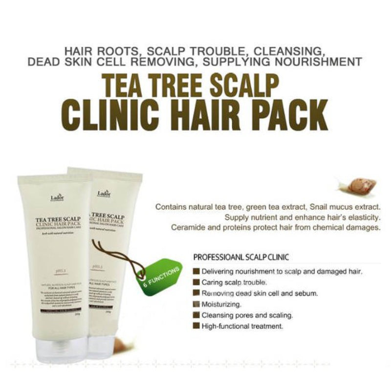 Lador Tea Tree Scalp Clinic Hair Pack - Korean-Skincare