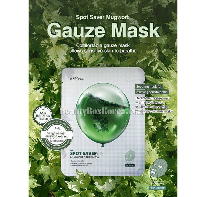 Isntree Spot Saver Mugwort Gauze Mask - Korean-Skincare