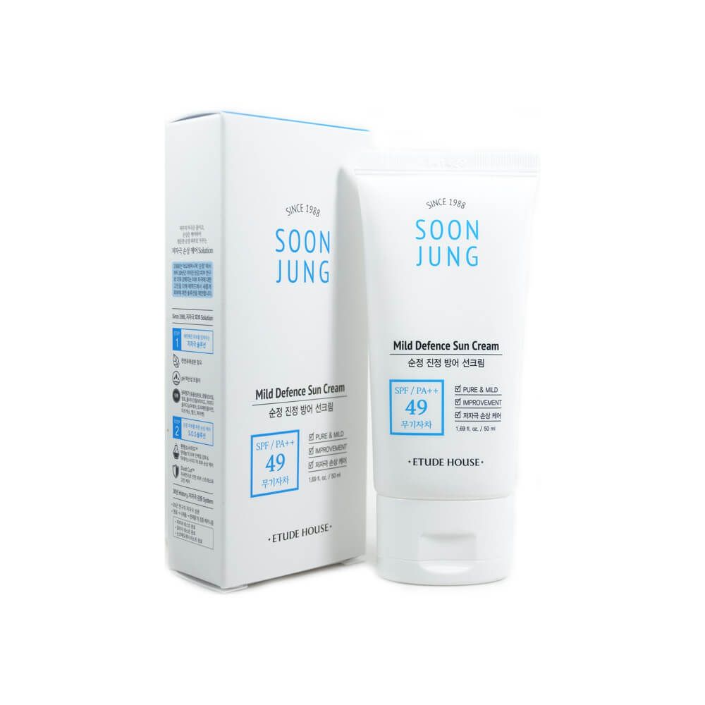Etude House Soon Jung Mild Defence Sun Cream SPF49 - Korean-Skincare