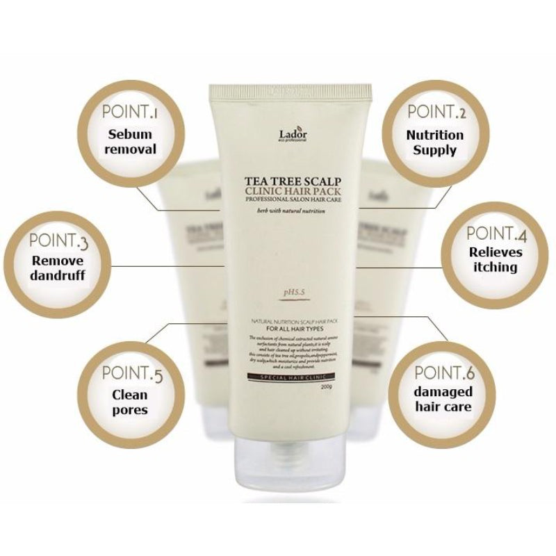 Lador Tea Tree Scalp Clinic Hair Pack – Korean-Skincare
